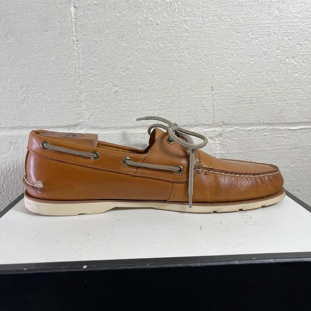 Sperry‎ Top Sider STS12002 Brown Leather Boat Shoes Lace Up Men's Size 13 M